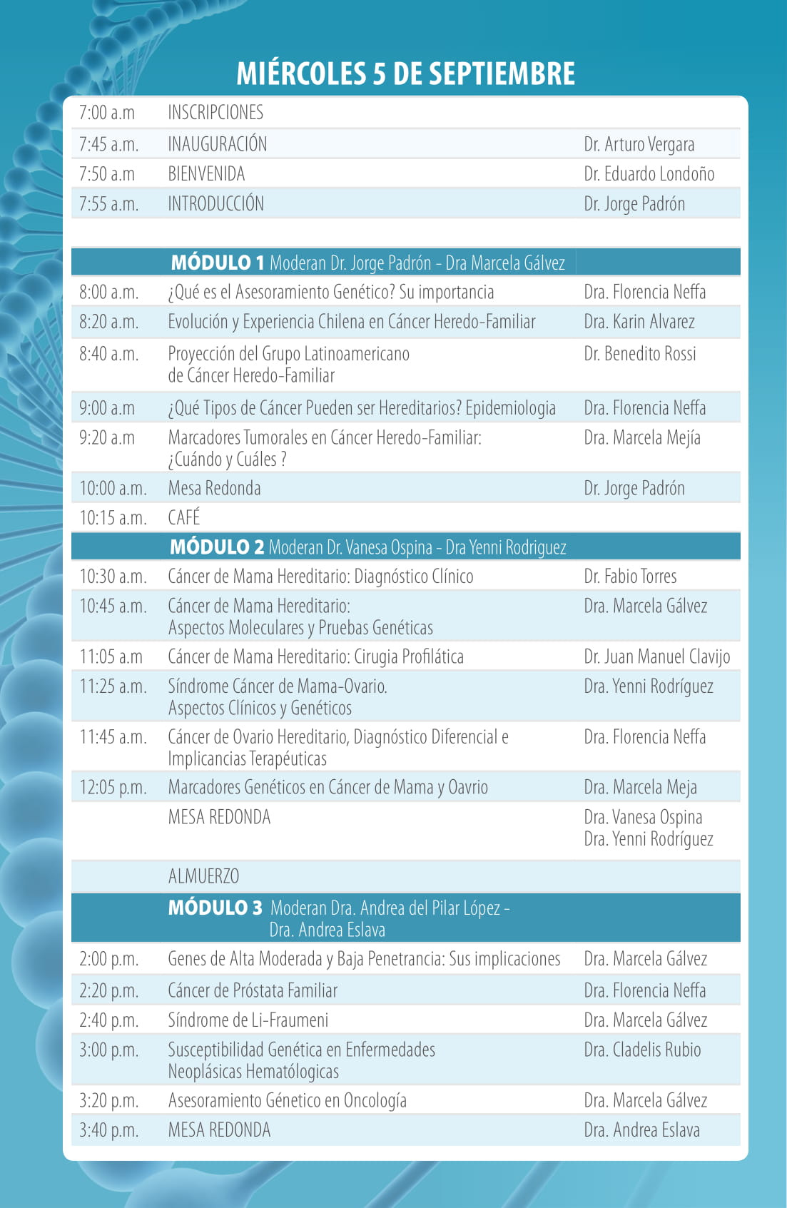 PROGRAMA CANCER HEREDADO 2018 2